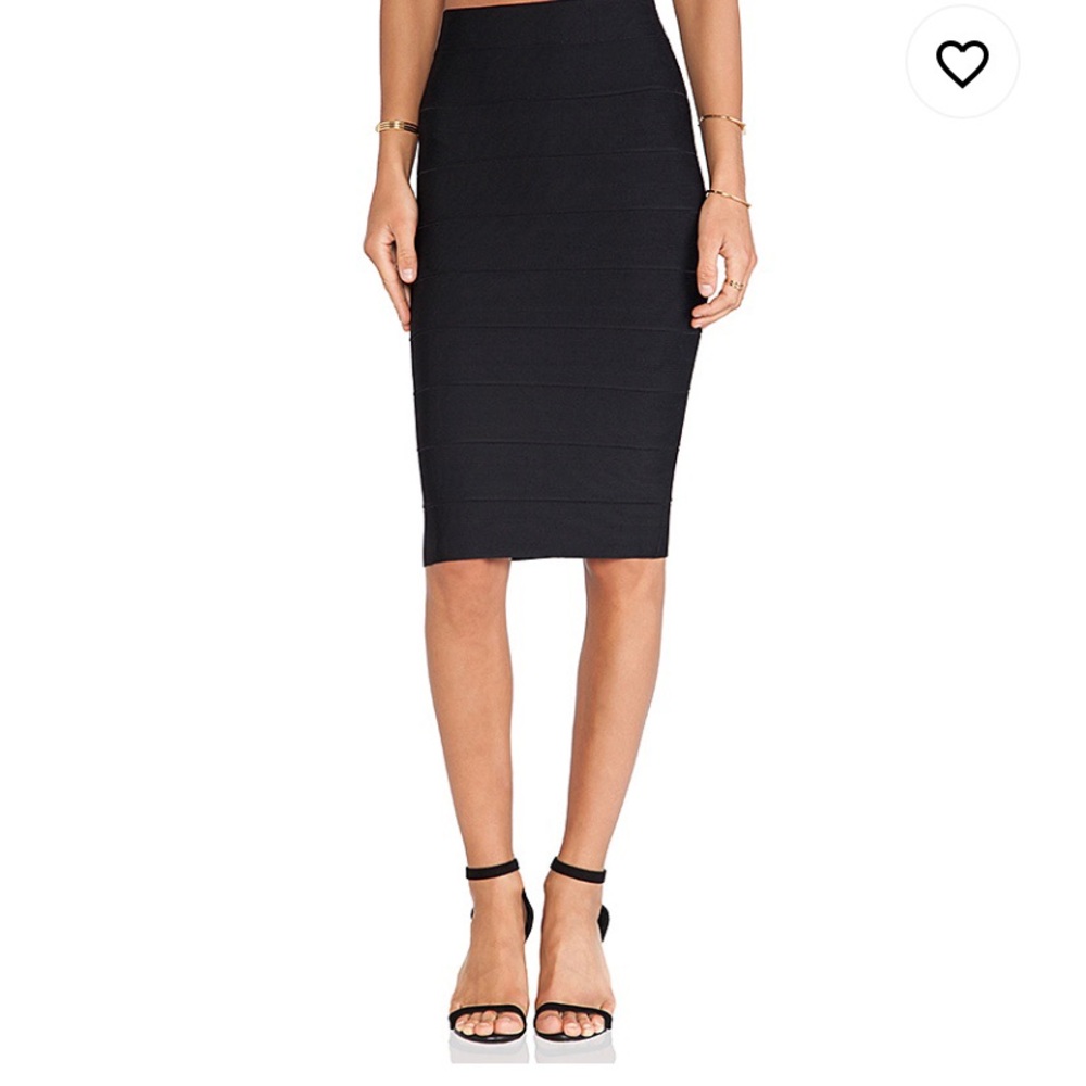 BCBGMAXAZRIA XS Black Bodycon Pencil Skirt